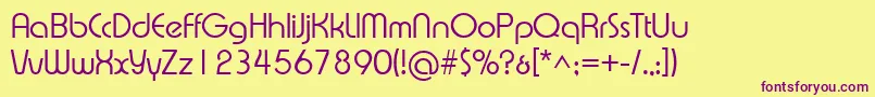 Xprsvl Font – Purple Fonts on Yellow Background