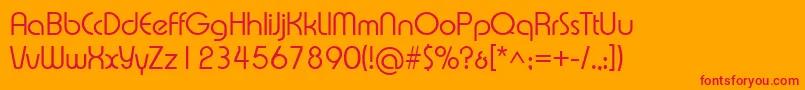 Xprsvl-fontti – punaiset fontit oranssilla taustalla