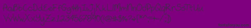 Шрифт HumbleBeginningsEdit – чёрные шрифты на фиолетовом фоне