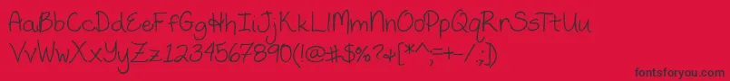 fuente HumbleBeginningsEdit – Fuentes Negras Sobre Fondo Rojo