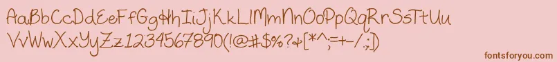 HumbleBeginningsEdit Font – Brown Fonts on Pink Background