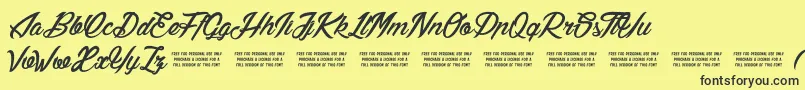 LilyOfTheValley Font – Black Fonts on Yellow Background