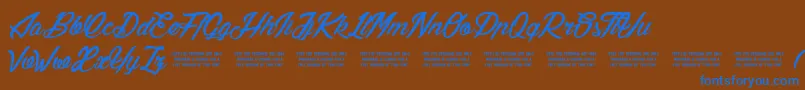 LilyOfTheValley Font – Blue Fonts on Brown Background