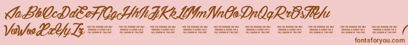 LilyOfTheValley Font – Brown Fonts on Pink Background