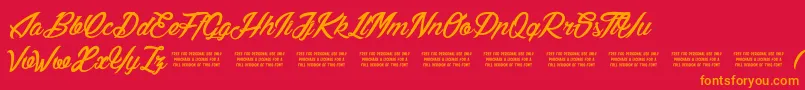 LilyOfTheValley Font – Orange Fonts on Red Background