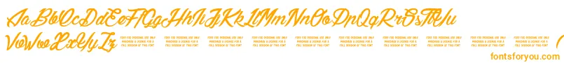 LilyOfTheValley Font – Orange Fonts on White Background