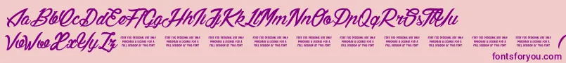LilyOfTheValley-Schriftart – Violette Schriften auf rosa Hintergrund