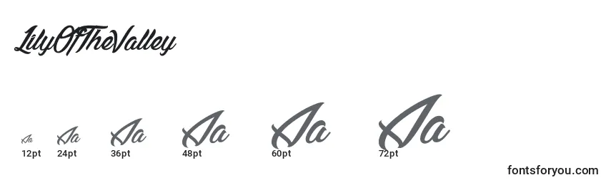 LilyOfTheValley Font Sizes