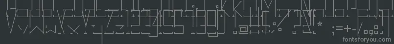 フォントBreakDown – 黒い背景に灰色の文字