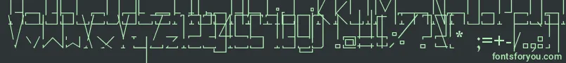 フォントBreakDown – 黒い背景に緑の文字