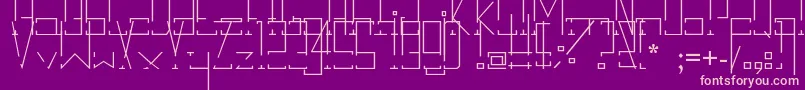 BreakDown Font – Pink Fonts on Purple Background
