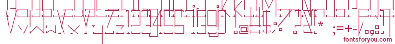 フォントBreakDown – 白い背景に赤い文字