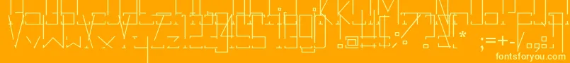BreakDown Font – Yellow Fonts on Orange Background