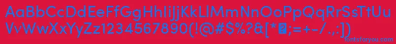 SofiaProRegular Font – Blue Fonts on Red Background