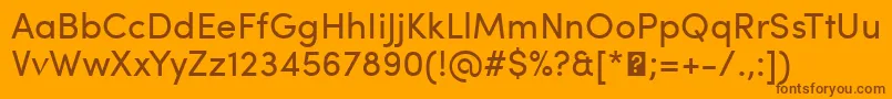SofiaProRegular Font – Brown Fonts on Orange Background