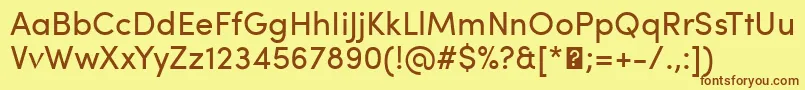 SofiaProRegular Font – Brown Fonts on Yellow Background
