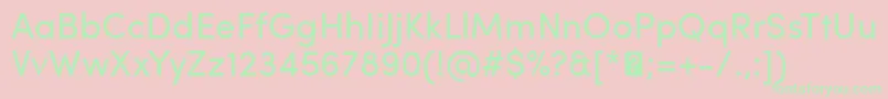 SofiaProRegular-Schriftart – Grüne Schriften auf rosa Hintergrund