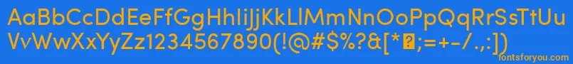 SofiaProRegular Font – Orange Fonts on Blue Background