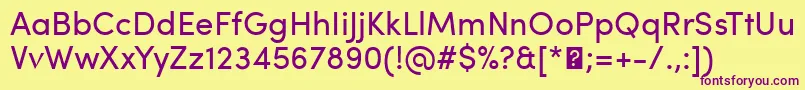 SofiaProRegular Font – Purple Fonts on Yellow Background
