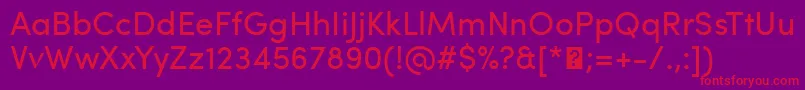 SofiaProRegular Font – Red Fonts on Purple Background
