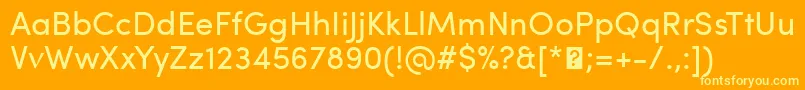 フォントSofiaProRegular – オレンジの背景に黄色の文字