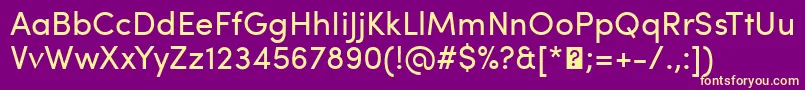 SofiaProRegular Font – Yellow Fonts on Purple Background