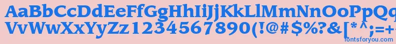 AdvisorBlackSsiBlack Font – Blue Fonts on Pink Background