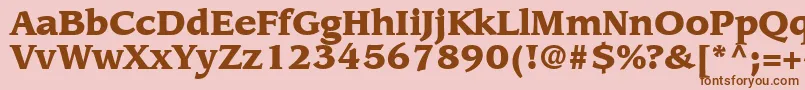 AdvisorBlackSsiBlack Font – Brown Fonts on Pink Background