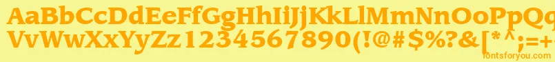 AdvisorBlackSsiBlack Font – Orange Fonts on Yellow Background