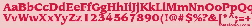 AdvisorBlackSsiBlack Font – Red Fonts on Pink Background