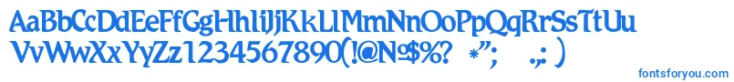 Romicc Font – Blue Fonts on White Background