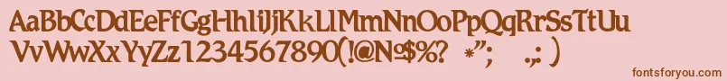 Romicc Font – Brown Fonts on Pink Background