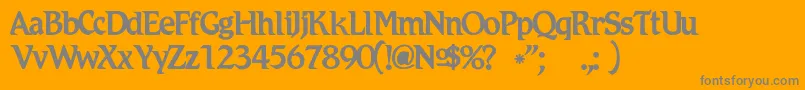 Romicc Font – Gray Fonts on Orange Background