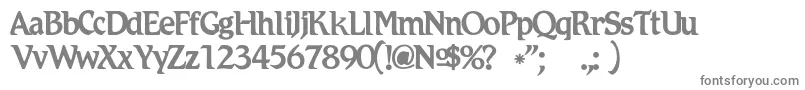 Romicc-fontti – harmaat kirjasimet valkoisella taustalla