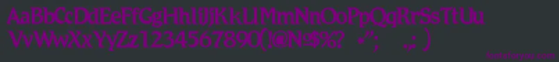 Romicc Font – Purple Fonts on Black Background