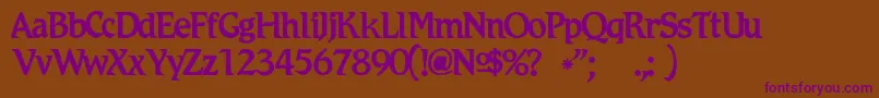 Romicc Font – Purple Fonts on Brown Background