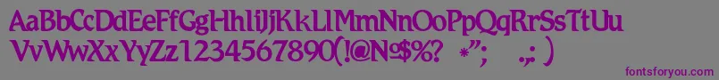 Romicc-Schriftart – Violette Schriften auf grauem Hintergrund