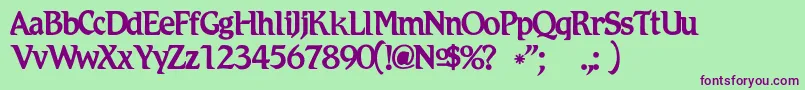 Romicc Font – Purple Fonts on Green Background