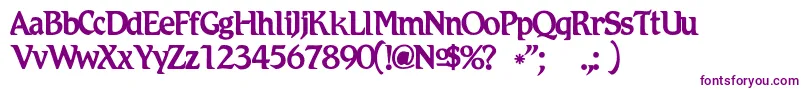 Romicc Font – Purple Fonts on White Background