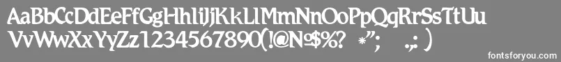 Romicc Font – White Fonts on Gray Background