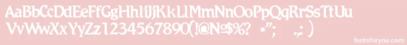 Romicc-Schriftart – Weiße Schriften auf rosa Hintergrund