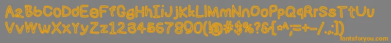 Numbbunnybdout Font – Orange Fonts on Gray Background