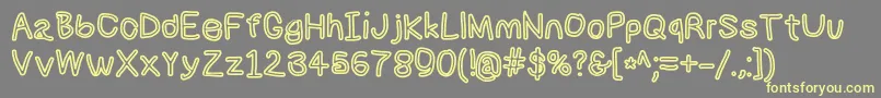 En savoir plus sur la police Numbbunnybdout Police Numbbunnybdout – polices jaunes sur fond gris