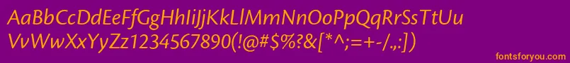 CronosproSubhit Font – Orange Fonts on Purple Background