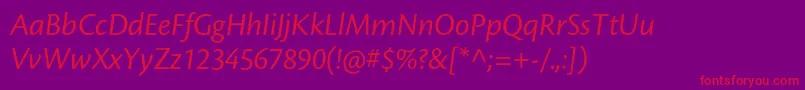 CronosproSubhit Font – Red Fonts on Purple Background