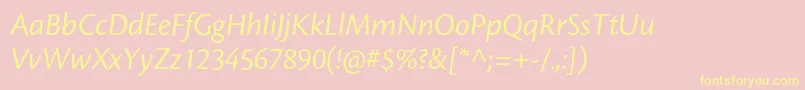 CronosproSubhit Font – Yellow Fonts on Pink Background