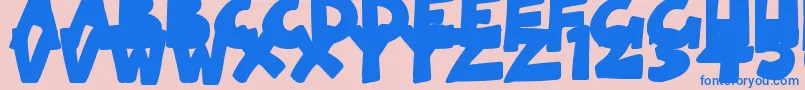 Шрифт SolidCartoonlings – синие шрифты на розовом фоне