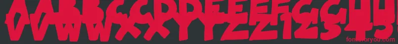 SolidCartoonlings Font – Red Fonts on Black Background