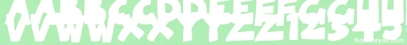 フォントSolidCartoonlings – 緑の背景に白い文字