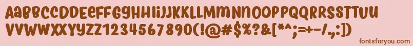 MyfridaBold Font – Brown Fonts on Pink Background